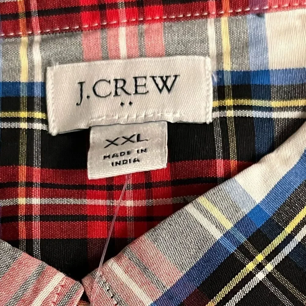 NWT J. Crew Women’s Holiday Tartan Plaid Button Down Shirt Size 2X